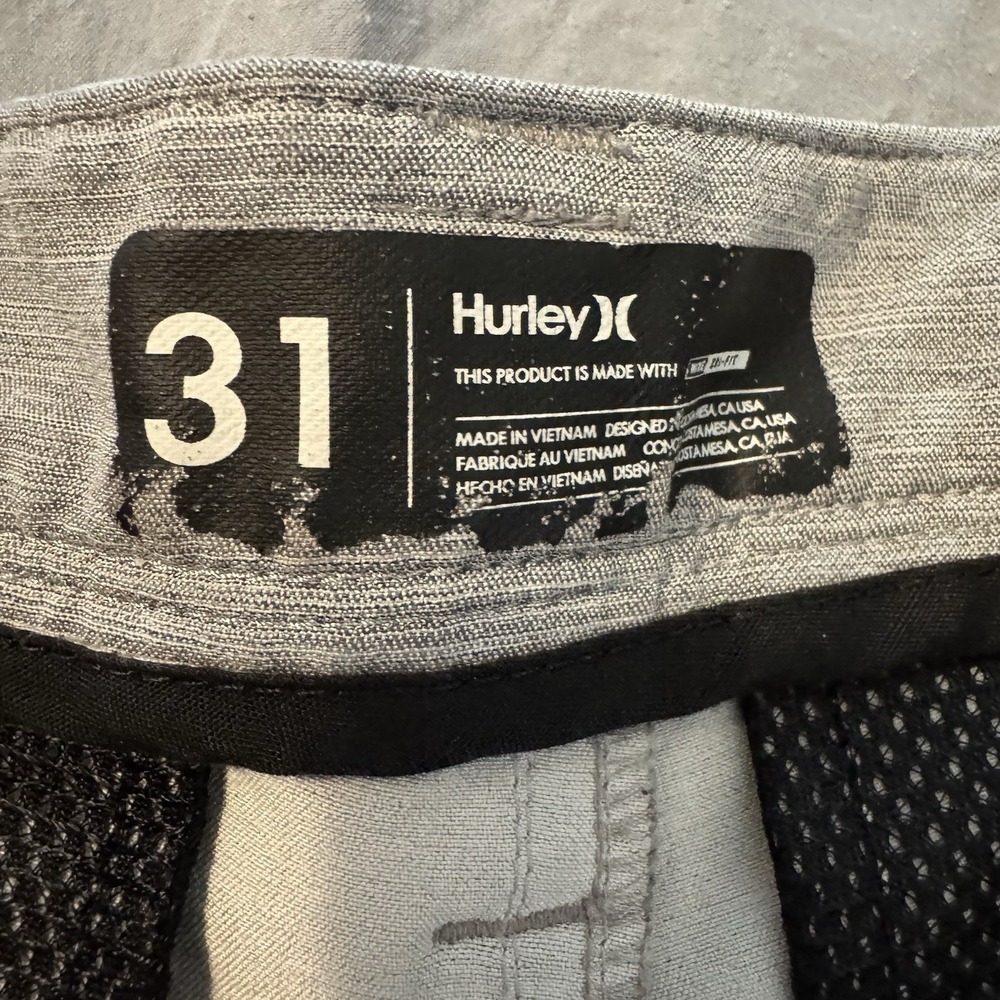 Hurley Golf Shorts With Nike Dri Fit Men's Size 31 Gray‎ - Picture 3 of 7